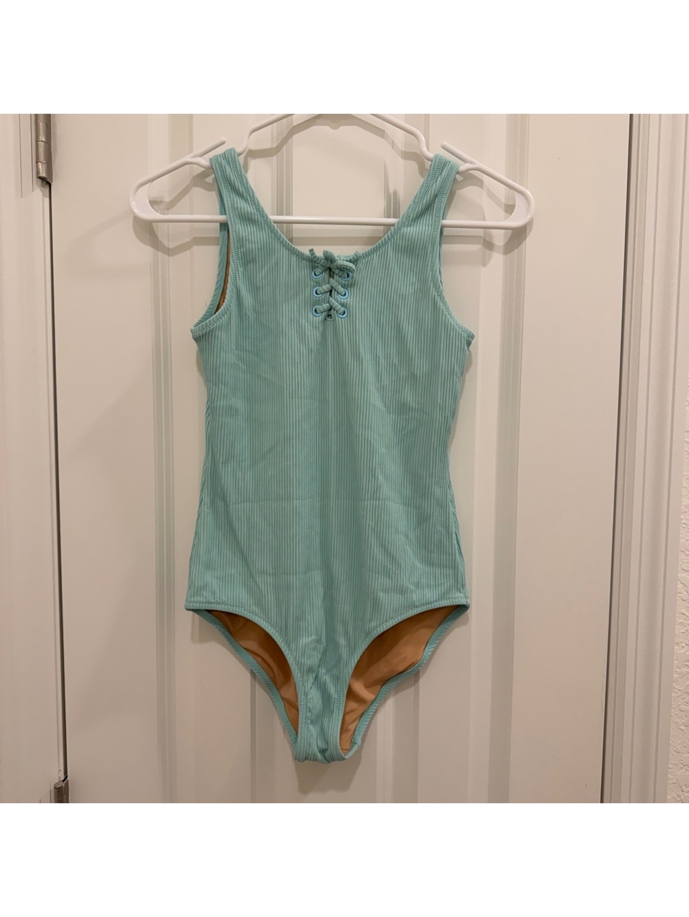 Crewcuts Girls' Light Blue One-Piece Swimsuit Size 14 New Without Tags